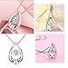 Han han Sterling Silver Teardrop Necklace with Cubic Zirconia for Women - Love Heart Pendant for Mother's Day Gift