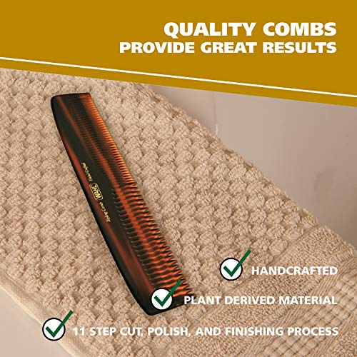 Wahl Beard, Mustache, & Hair Styling Comb for Men's Grooming - Handcrafted & Hand Cut with Cellulose Acetate - Smooth… - Image 3