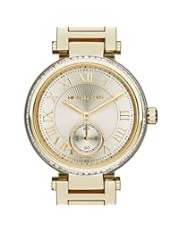 Michael Kors MK5867 Skylar champaña de la mujer Dial dorado tono pulsera de acero inoxidable reloj