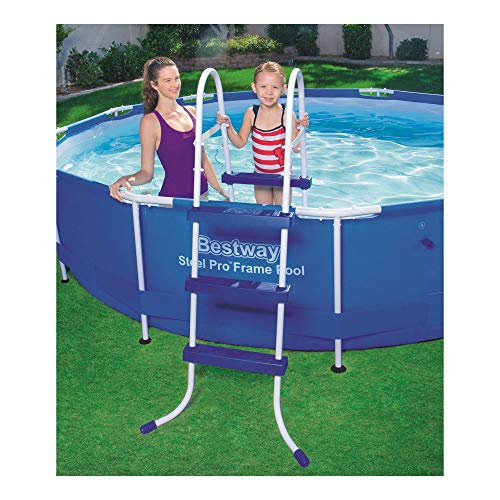 Bestway 58334E Ladder, 36" Made for Above Ground Pools Durable Rust
