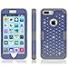 iPhone 7 Plus Case, LONTECT Hybrid Heavy Duty Shockproof Diamond Studded Bling Rhinestone Case with Dual Layer [Hard PC+ Soft Silicone] Impact Protection for Apple iPhone 7 Plus - Royal Blue/Grey