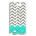 Live the Life You Love, Love the Life You Live Chevron Pattern Samsung Galaxy Note 2 N7100 Waterproof Designer Hard Case Cover - Turquoise