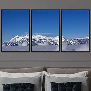 signwin 3 Piece Framed Canvas Wall Art Snow...