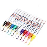 ROSENICE Fine Paint Waterproof Art Oil Marker Pen,12 Colors