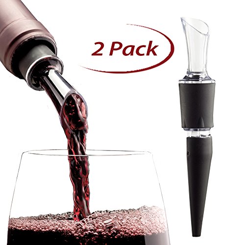 AeraWine (2-PACK) Wine Aerator Pourer with Patented Tilt Aeration Control -100% Made in the USA