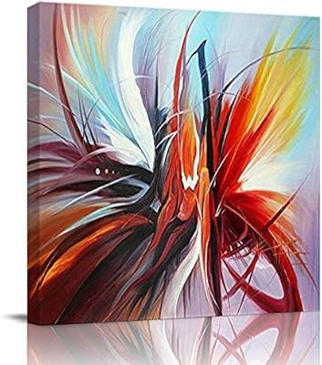 Lienzo Cuadrado Para Pared Pintura Al Oleo 61 Cm Diseno Etnico