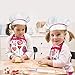 Cupcake Chef Set for Kids Cooking,Girls Baking Set with Heart Apron,Chef Hat,Oven Mitt for Toddler Pretend Play,Great Gift for Children Chef Role Playing Costumes,Ages 3+(Chef Set)