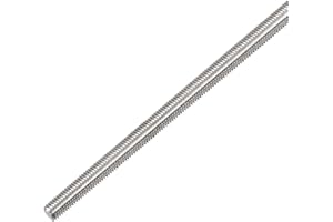 HiPicco 3/8"-24 Fully All Threaded Rod & Studs, 12" Length, 304 Stainless Steel Right Hand Fine Thread Screw for Furniture Anchor Bolts, Clamps, Hangers and U-Bolts