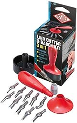 ESSDEE 3 in 1 Lino Cutter & Baren Kit - 10 Cutter Styles, Multicoloured view 3