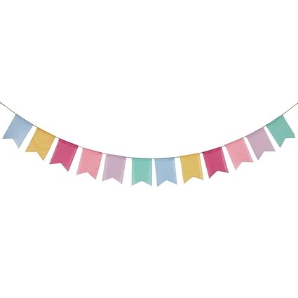 Arts Crafts Sewing Vintage Bunting Banner With 12pcs Flags