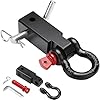 BETOOLL 2-Inch Shackle Hitch Receiver - 46297 Lbs Strength D-Ring For Trucks & Jeeps