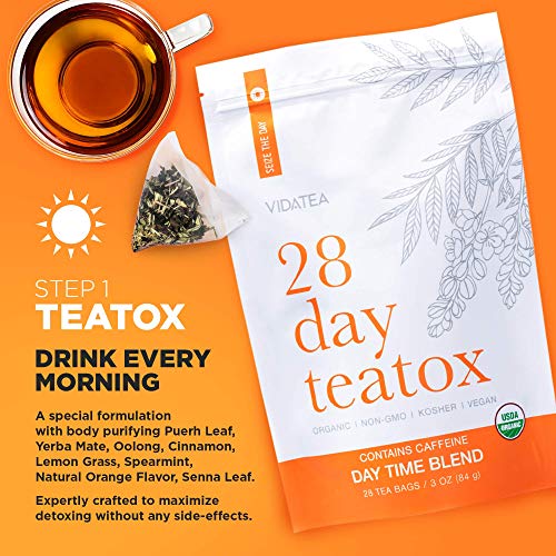 Vida Tea 28 Day and Night Organic Detox Tea All Natural Healthy