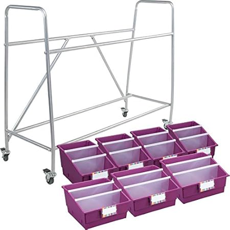 Really Good Stuff organización Rack móvil con 7 cajones, Púrpura Royal