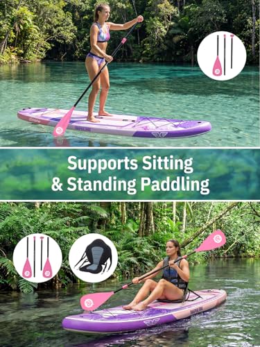 Niphean (Extra Large) Inflatable Paddle Board, SUP for 2+1 People/Family, Stand Up Paddle Board with (Beginner Friendly) StabilTrac™ Fin, Waterproof Phone Pouch, Paddle Boards for Adults, Gift Ideas