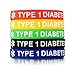 MPRAINBOW MP 5 Pcs Silicone Rubber TYPE 1 DIABETES Medical Alert ID Wristband Emergency Bracelet,5 Colors