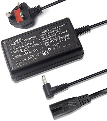 CA-570 AC Adapter Charger for CANON FS21 FS22 FS200 FS300, HF10, HF11, HF20, HF100, HF200, HF M31, HF S10, HF S100, HG20, HG21, HG30, HR10, HV10, HV20, HV30, HV40, XA10, ZR80, ZR85, ZR90, ZR100, ZR200