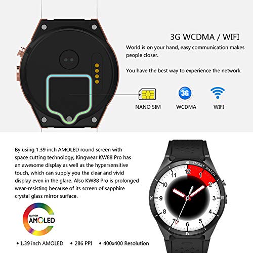 KDSFJIKUYB Smartwatch KW88 Pro Smart Watch 1GB RAM 16GB ROM ...