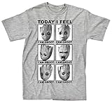 Marvel Guardians of The Galaxy 2 Face of Groot I Feel T-Shirt (Heather Grey, XXXL)