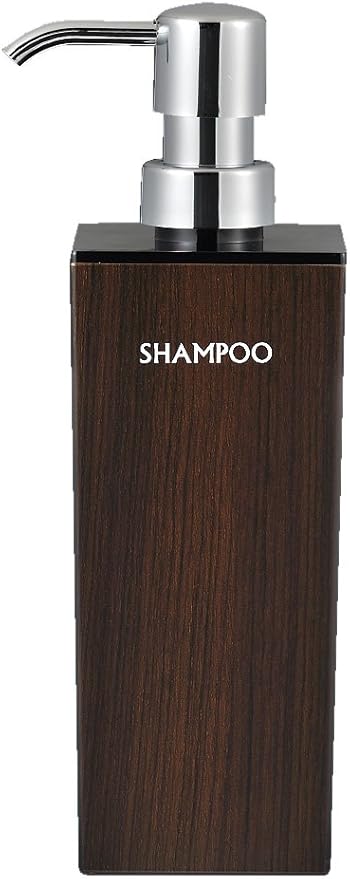 Amazon ソーキュースタイル Woody ウッディ ディスペンサー L 500ml シャンプー ウォルナット 黒 おしゃれ ボトル ソープ シャンプー用ディスペンサー ホーム キッチン オンライン通販