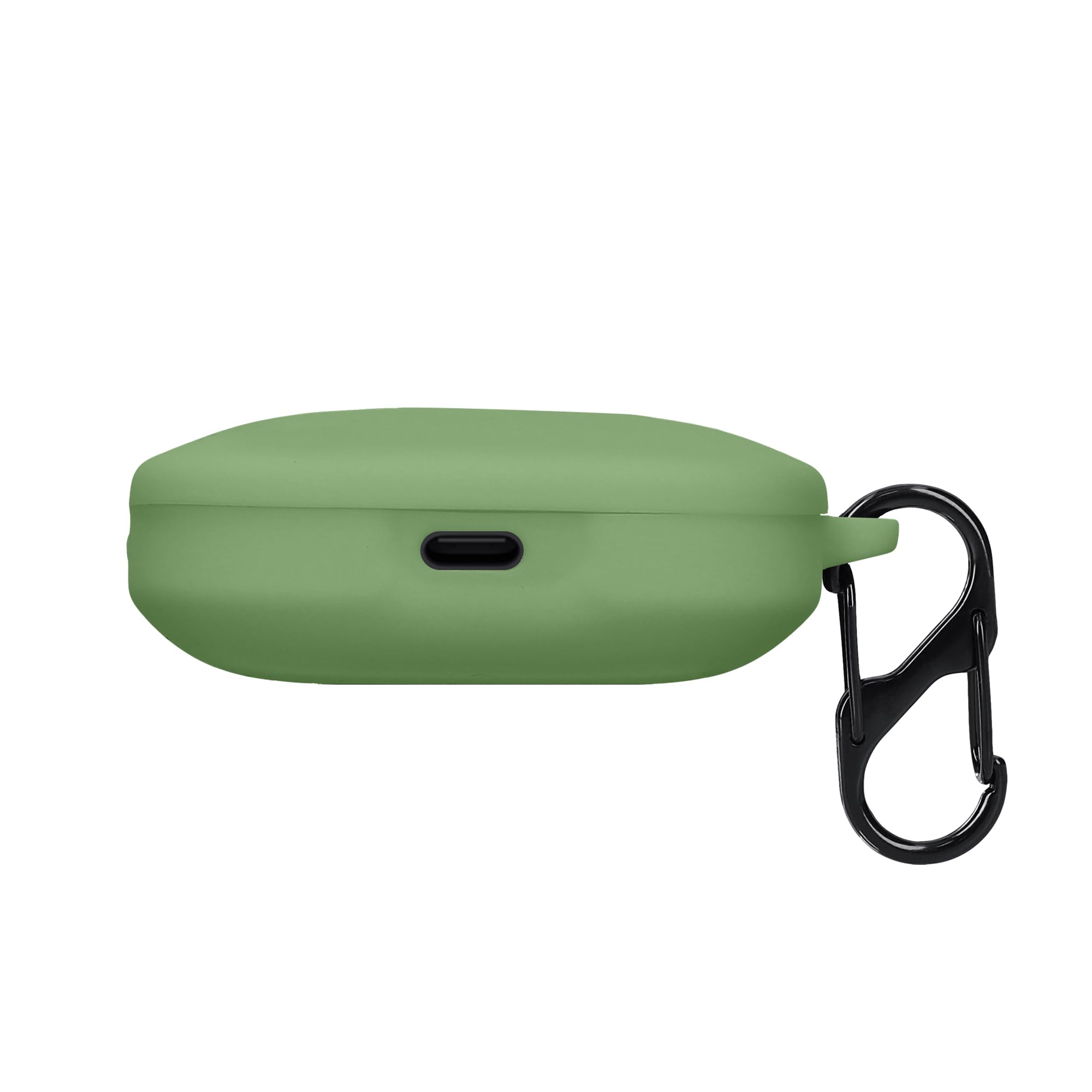 kwmobile Silicone Cover Compatible with Xiaomi Redmi Buds 5 - Case Cover Stick-On Skin with Clip - Light Green