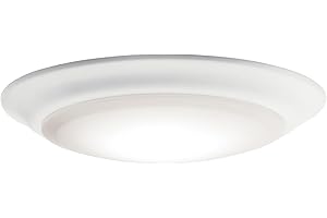 Kichler Gen I LED Downlight in White, 7.5" Ceiling Flush Mount Interior Dimmable Light, 3000K, (7.5" x 1.5"), 43846WHLED30