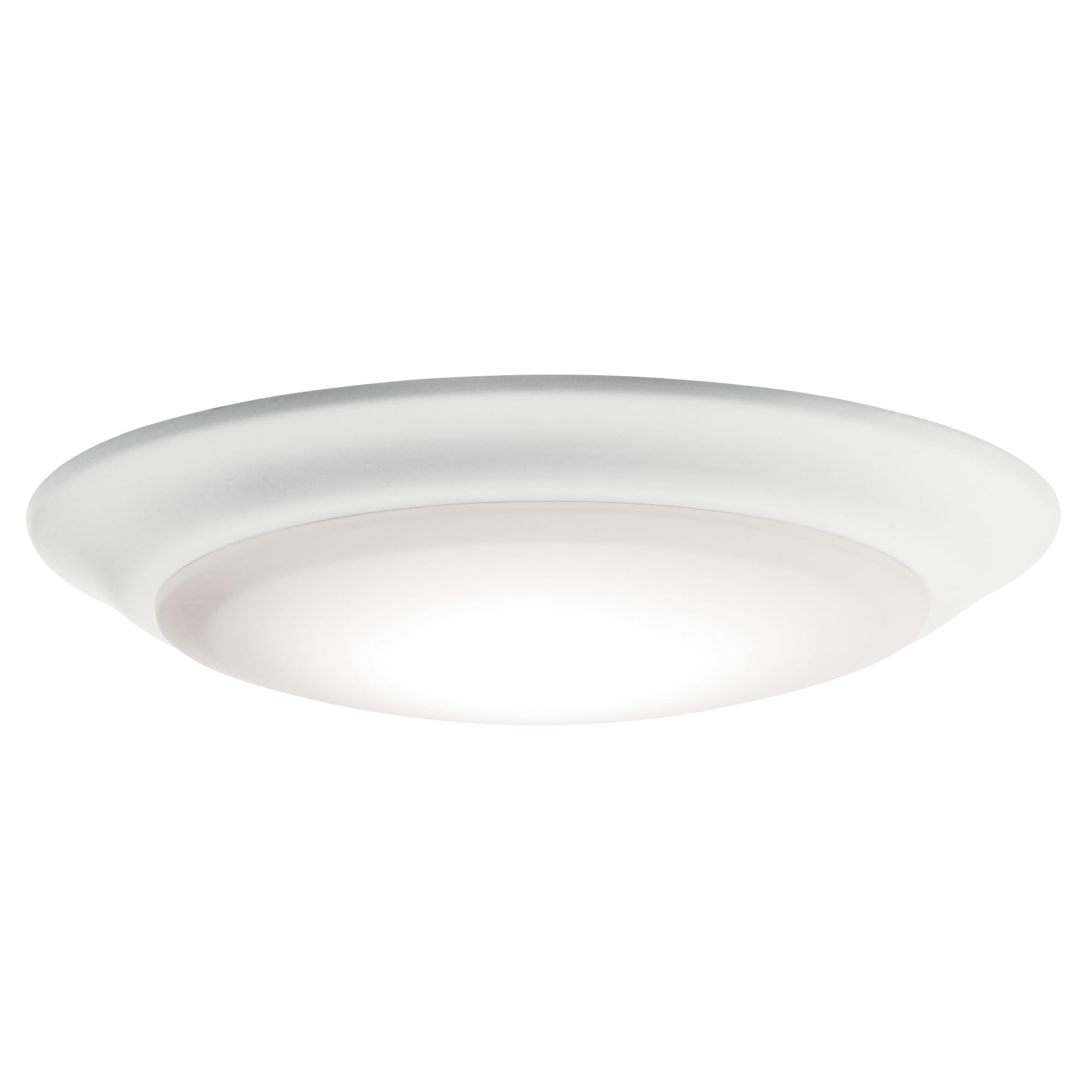 Photo 1 of Kichler Gen I LED Downlight, 7.5" Ceiling Flush Mount Interior Dimmable Light, 2700K, (7.5" x 1.5"), White, 43846WHLED27
