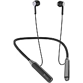 Hmusic Neckband Bluetooth Headphones, 30H Playtime Wireless Headphone, IPX5 Waterproof Sweat Resistant, Semi-in Ear Earbuds, Wireless Earphones for Sports, Running, Gaming (Black)