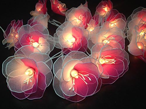 String Lights 20 White-pink Flower Fairy String Lights Wedding Party Floral Home Decor 3.5m