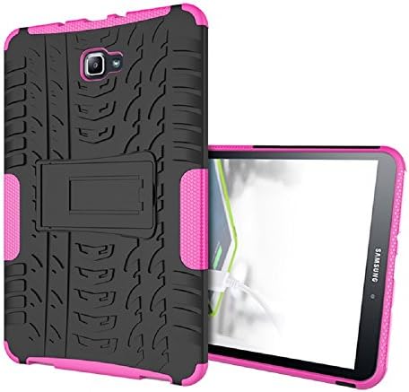 Maomi Samsung Galaxy Tab A 10.1 Case (T580/T585),[Kickstand Feature],Shock-Absorption/High Impact Resistant Heavy Duty Armor Defender Case for Samsung Galaxy Tab A 10.1 inch 2016 Tablet (Pink)
