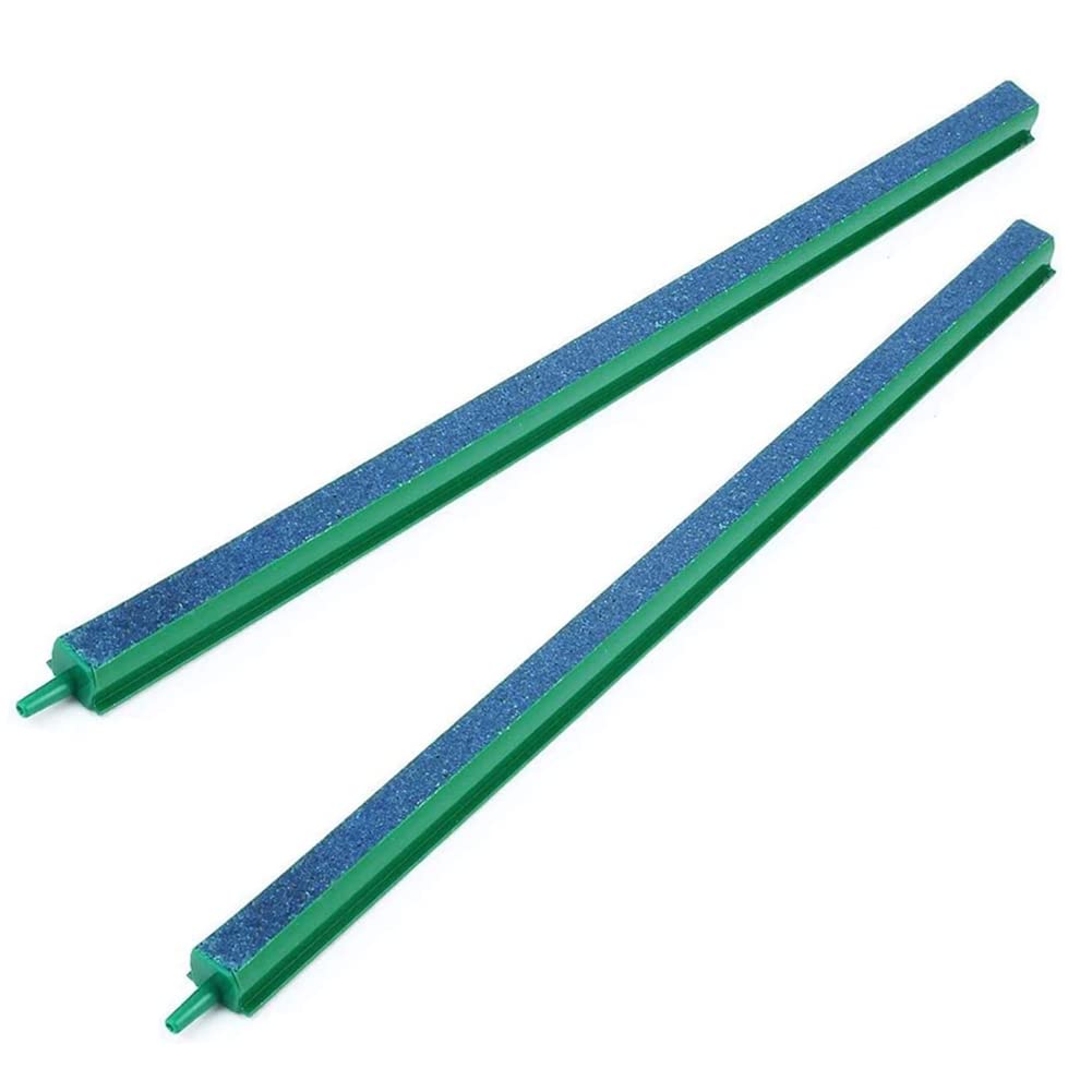 Photo 1 of YXQ Fish Tank Air Bubble 2-Piece Aquarium Mineral Air Bubble Air Stone Bar Hydroponics 16-Inch, Green/Blue