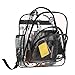Bagail Clear See Through Backpack Heavy Duty Transparent Daypack Student School Bookback (black)