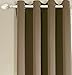 Ifblue Best Room Darkening Thermal Insulated Grommet Window Curtains -Blackout Curtains Drapes for Bedroom, Living Room, Kids Room-2 Panels 52 X 63 Inch Each, Brown
