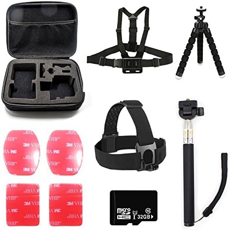 Accessories Bundle kit for GoPro Hero 4 3+ 3 2 1 camera and Sj4000/Sj5000 Sport camera in Swimming Rowing Skiing Climbing Bike and Other Outdoor Sports (10Kits Accessories)