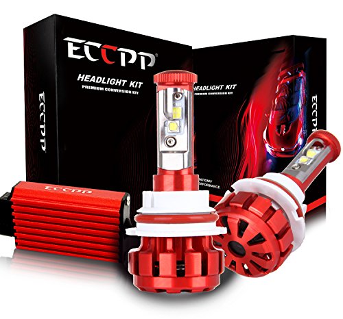 ECCPP LED Headlight Bulbs Conversion Kit High Power Bright- 9007 – 80W,9600Lm 6K Cool White CREE – 3 Yr Warranty