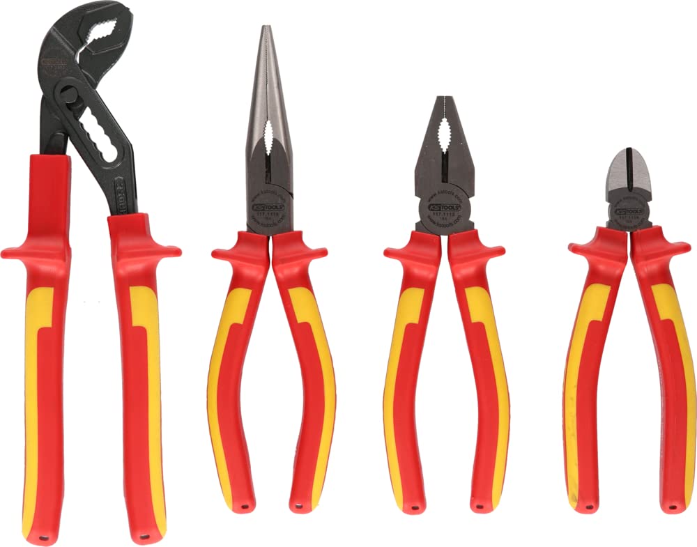 KS Tools 117.1100 150-250mm Ergo Vde Plier Set (4 Pieces)