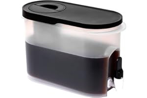 JILLMO Cold Brew Coffee Maker, 3/4 Gallon Iced Coffee Pitcher with Steel Mesh Filter and Spigot, Black