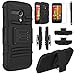 Moto G (1st Gen.) Case, EC Hybrid Kickstand Shock Absorbing Case, High Impact Dual Layer Holster Case with Locking Belt Swivel Clip for Motorola Moto G (1st Generation Only) (Black)