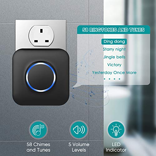 BITIWEND Wireless Doorbell, BITIWEND Waterproof Door Bells & Chimes