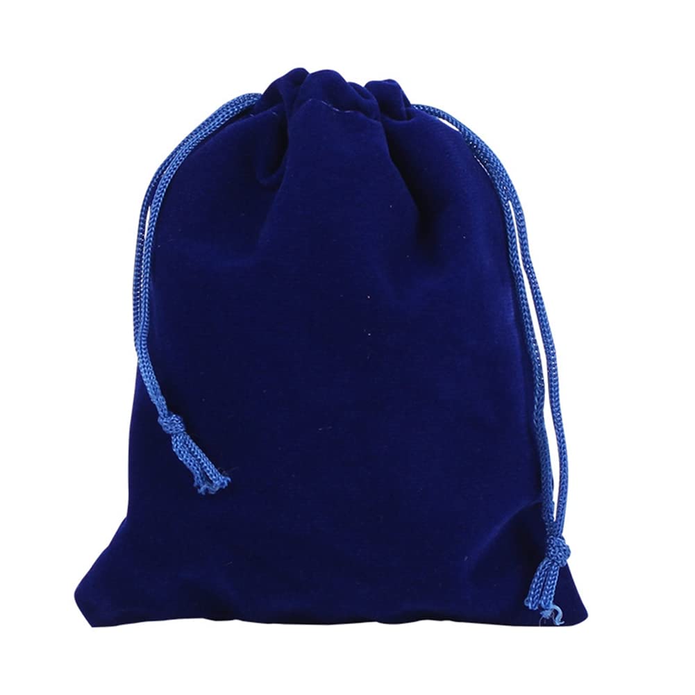 Egurs Velvet Bags with Drawstring Soft Velvet Gift Bags Jewellery Bags Pouches Colorful Reusable Drawstring Bag Wedding Favour Candy Bag for Wedding Gift Jewelry Christmas Navy Blue 5 pcs 30 * 40CM