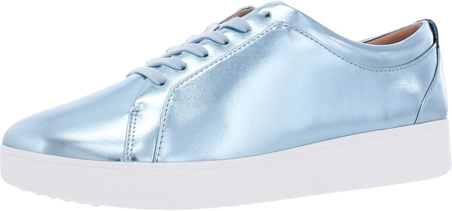 Amazon.com | FitFlop Womens Rally Faux Leather Fashion Sneakers Blue 6.5 Medium (B, M) | Fashion 