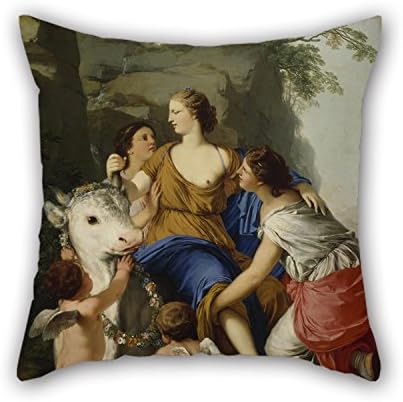 Cushion Covers Of Oil Painting Laurent De La Hyre - The Rape Of Europa For Girls Dance Room Kids Boys Wife Birthday Boys 16 X 16 Inches / 40 By 40 Cm(two Sides)