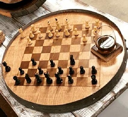 Amazon Com Reclaimed Wine Barrel Ring Chess Set And Wall Decor