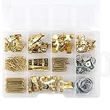 276pcs Picture Hangers, Picture Hanging Kit Assortment with Wire, Hooks, Nails, Sawtooth Backs, D Rings and Ring Hooks, Hanging Hardware for Painting and Poster Frames