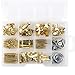 276pcs Picture Hangers, Picture Hanging Kit Assortment with Wire, Hooks, Nails, Sawtooth Backs, D Rings and Ring Hooks, Hanging Hardware for Painting and Poster Frames