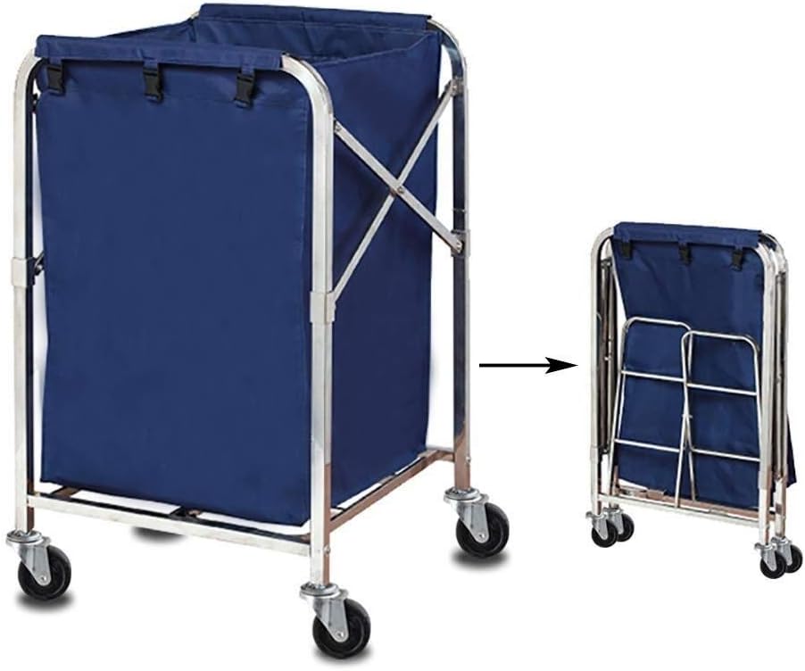 JIU SI Y Heavy Duty Laundry Hamper Trolley with Wheels