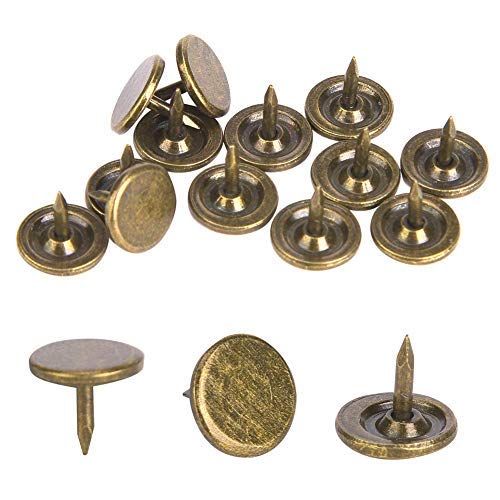 Sheens 100Pcs Upholstery Nail, Bronze, Modern Style, Iron Material, 9 x 8mm, 11 x 11mm, 14 x 20mm, 16 x 20mm, 19 x 15mm