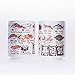 Japanese tea cup, Sushi-yunomi, ceramic, printed sushi and fish names and by English and Kanji, set of 2