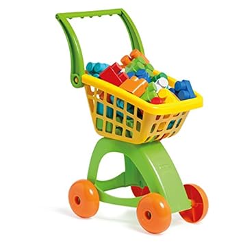 Amazon.com: Molto 10456 Shopping Trolley with Blocks: Toys & Games