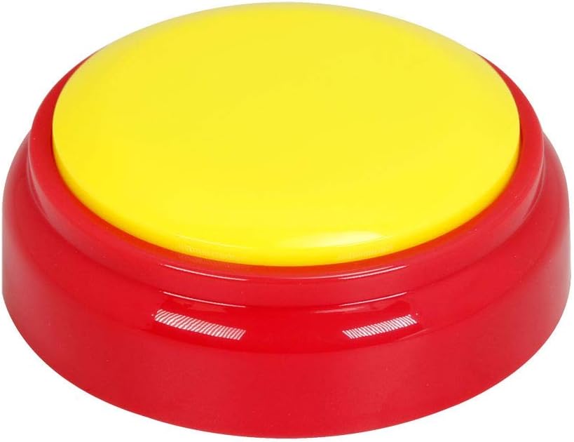 Recordable Sound Button, Funny Talking Button Custom Office Desk Pets Gag Gift 30 Seconds, Batteries Included - Newest Shiny Color (Gold-M4) (Yellow)