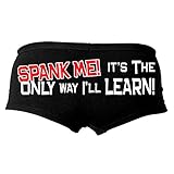 Hot Leathers Only Way I'll Learn Ladies Boy Shorts (Black, X-Large)